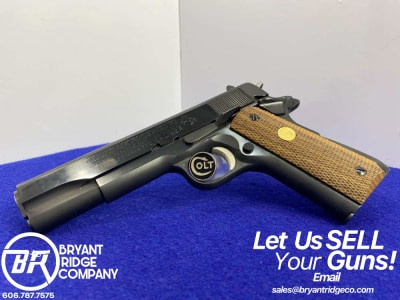 1977 Colt Government .45 ACP Blue 5" -LARGE ROLL MARK- MK IV Series 70 