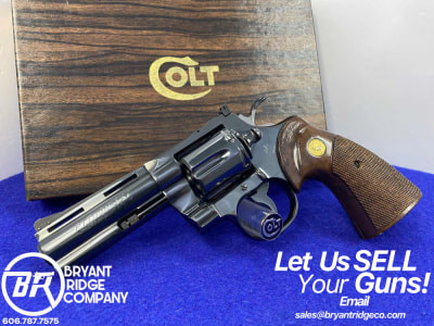 1977 Colt Python .357 Mag Blue 4" *CLASSIC COLT SNAKE REVOLVER*-GID1178186171