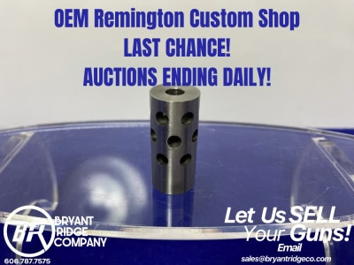 Unreamed Remington 3 Hole Muzzle Brake SS *1/2x28 THREAD/.785 OD/.25 ID*-GID1179383475