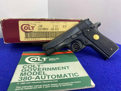 1987 Colt Government 380 .380 ACP Blue 3.25
