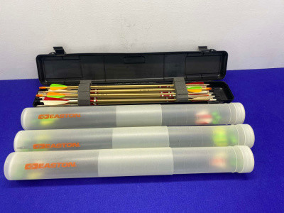 Easton Carbon Storm 400 & Wood Arrow Lot *ARCHERY ARROWS AND STORAGE*