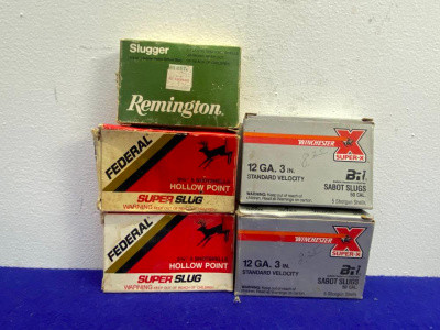 Mixed Shotgun Ammunition Lot Rem, Federal, & Win *DEER HUNTING CLASSICS*