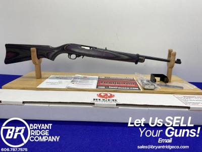2013 Ruger 10/22 .22 LR Blue 18.50" *BLACK AND PURPLE LAMINATE WOOD STOCK*