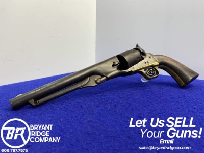 -Antique- 1862 Colt 1860 Army .44 Blue 8" *CIVIL WAR BLACK POWDER REVOLVER*
