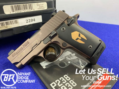 Sig Sauer P238 .380 ACP *SPECIAL SPARTAN EDITION BRONZE PVD FINISH EXAMPLE*