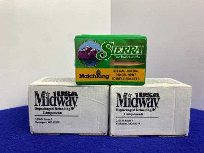 250 Total .338 Cal Bullets - Sierra & MidwayUSA *LONG RANGE PRECISION*