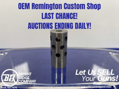 Unreamed Remington 3 Hole Muzzle Brake SS *1/2x28 THREAD/.785 OD/.25 ID*-GID1187587599