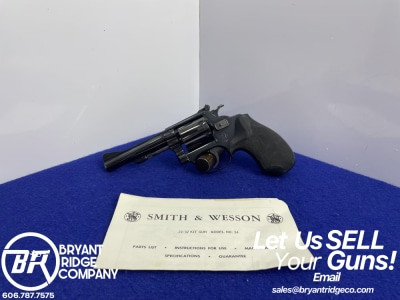 Smith & Wesson 34-1 4" Blued .22LR *GREAT PLINKING DOUBLE-ACTION REVOLVER*