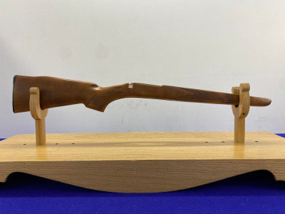 Brown Checkered Wood Rifle Stock w/ Remington Buttplate *SEMI-GLOSS FINSIH*
