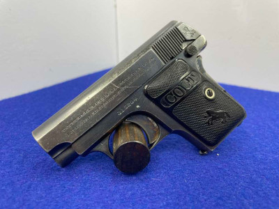 1922 Colt M1908 Hammerless .25 ACP Blue 2" *STELLAR VEST POCKET MODEL*