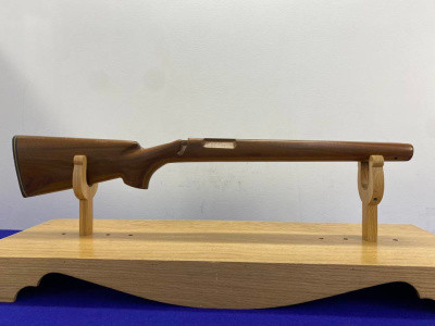 Wood Rifle Stock w/ Black White LIne Buttplate *CLASSIC WALNUT BROWN STOCK*