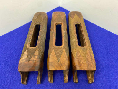 3 Remington 3200 Checkered Walnut Brown Wooden Forends *BROWN GLOSS FINISH*