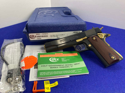 Colt Government .45ACP 5" *STUNNING GOLDEN ACCENTS* Gorgeous Example
