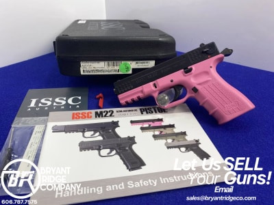 ISSC M22 .22 LR Black/Pink 4 1/8" *LIGHTWEIGHT RIMFIRE PISTOL*