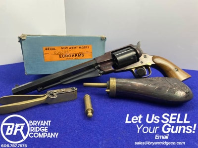 1974 Euroarms New Model Army .44 Cal Blue 8" *ITALIAN-MADE REPRODUCTION*