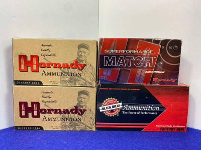 80Rds .308 Win Ammunition - Hornady & Black Hills *BOAT TAIL HOLLOW POINT*