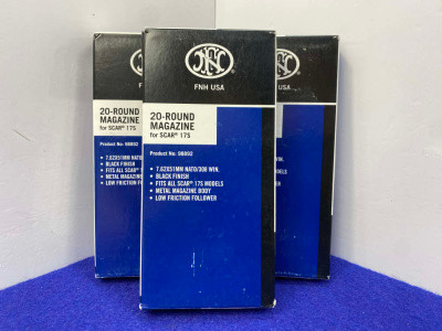 3 FN 20Rd 7.62x51mm/.308 Win Factory Magazines *SCAR 17S COMPATIBLE*