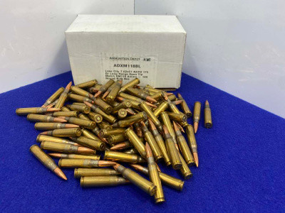 100Rds Lake City 7.62x51 NATO 175Gr OTM Match Ammunition *LONG RANGE LOAD*