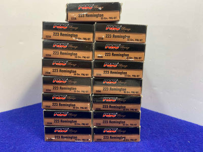 300Rds PMC Bronze .223 Remington 55Gr FMJ-BT Ammunition *TARGET SHOOTING*