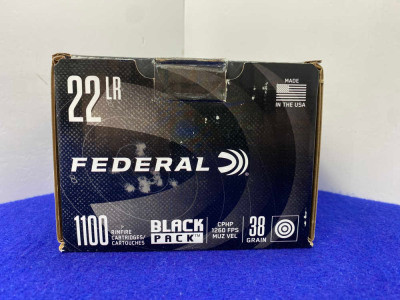 1,100 Rounds Federal .22 Long Rifle 38Gr Ammo *1260 FPS MUZZLE VELOCITY*