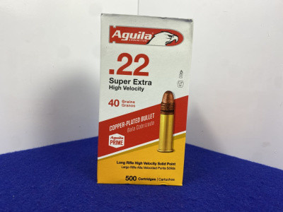500 Rounds Aguila Super Extra .22 LR Ammunition *COPPER-PLATED BULLETS*
