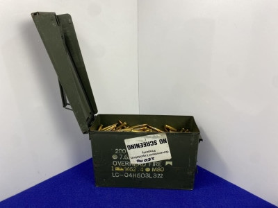250 Rounds Romanian RORG 7.62x51 NATO Ammunition w/ Can *MILITARY SURPLUS*