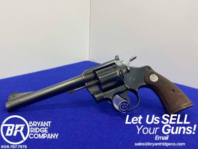 1953 Colt Officers Model Match .22 LR 6" *FINE E-FRAME TARGET REVOLVER*