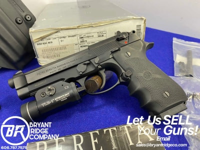 Beretta 92A1 9mm Black 4.9" *STREAMLIGHT TLR-1 & ALIEN GEAR HOLSTER*
