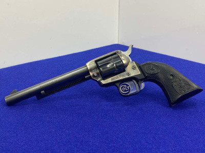 1974 Colt Peacemaker .22 LR Blued 6" *CASE HARDENED FRAME & C&R*