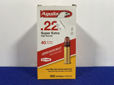 Aguila LR Super Extra .22LR 500Rds 40CPB *HIGH QUALITY- RAW MATERIALS*