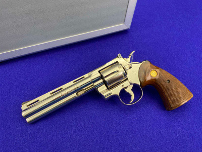 1980 Colt Python .357Mag Nickel 6" *DESIRABLE ICONIC SNAKE SERIES REVOLVER*