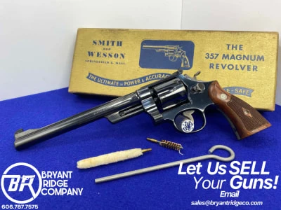 1953 Smith Wesson Pre-27 357Mag Blued 8 3/8" *DESIRABLE EARLY PRE MODEL 27*