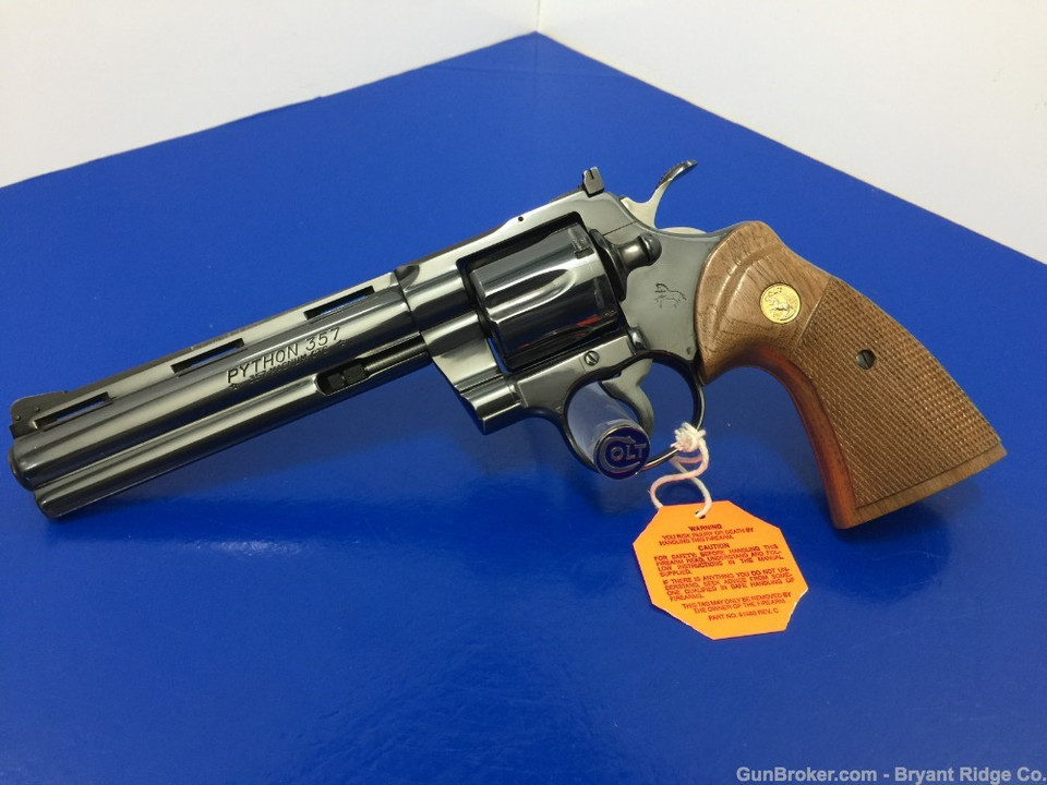 1981 Colt Python 6" .357Mag -COLT ROYAL BLUE FINISH - Bryant Ridge