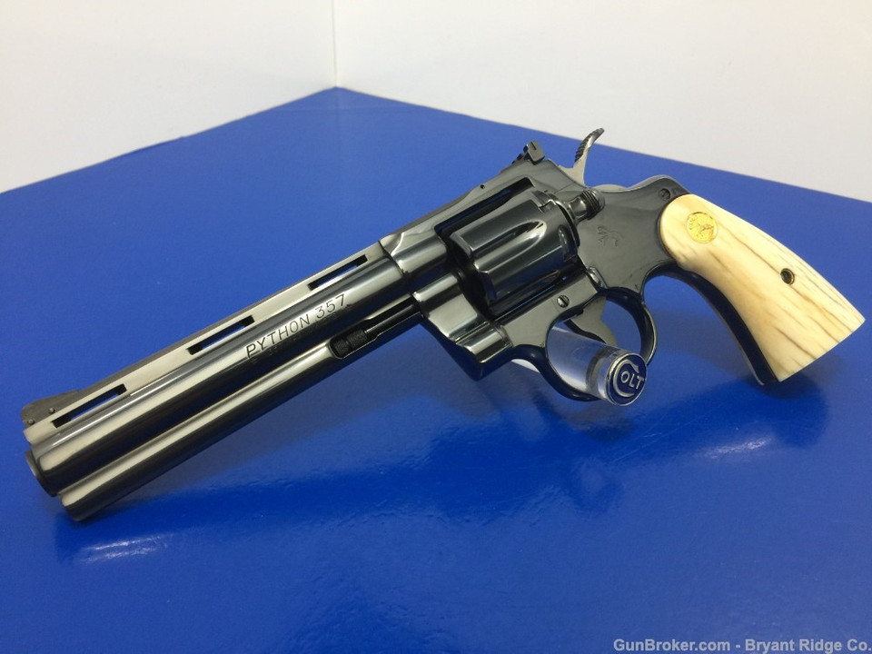 1971 colt python 2 5 gorgeous colt royal blue mastodon ivory grips