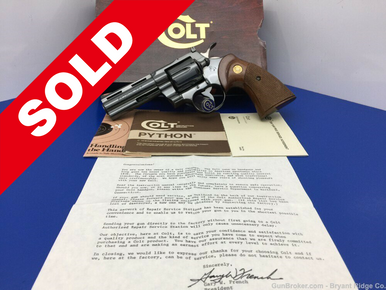 1979 Colt Python .357 Mag 4" *GORGEOUS ROYAL BLUE FINISH* - Bryant Ridge