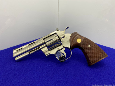 *SOLD* 1979 Colt Python .357 Magnum Nickel 4" *GORGEOUS NICKEL PYTHON ...