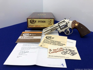 *SOLD* 1979 Colt Python .357 Mag 4" *DESIRABLE NICKEL FINISH MODEL ...