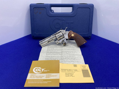 *SOLD* 1979 Colt Python 357 Mag Nickel 4" *ICONIC VENTILATED RIB BARREL ...