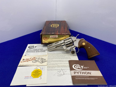 *SOLD* 1979 Colt Python .357 Nickel 4" -DESIRABLE NICKEL MODEL-Iconic ...