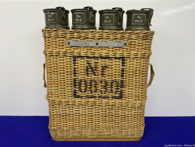 SOLD* Vintage Four Nr 091.2 Military Mortar Rocket Canisters w