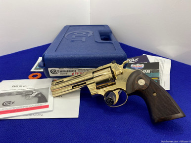 *SOLD* Colt Python .357 Mag 4.25" *CUSTOM GOLD PLATED FINISH* Modern ...