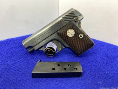 国際産業COLT POCKET 25 ブルーメタルフィニッシュ SOLD* 1932 Colt 1908 Hammerless .25 ACP Blue 2