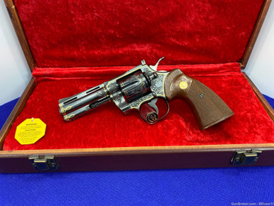 *SOLD* Vintage Colt Python *MASTER SCROLL ENGRAVED w/ GOLD INLAY* Gorgeous