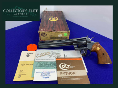 *SOLD* 1981 Colt Python .357 Mag Blue 8" *COLLECTIBLE SNAKE SERIES ...