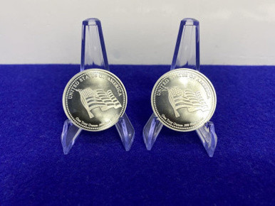 Silver Rounds No Ridges (2)* HW Minting Flag & Eagle *1oz PURE SILVER ROUNDS* 2 Troy Ounce ...