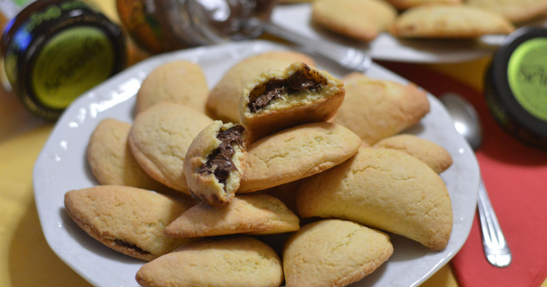 Tortelli con crema di nocciole e cacao 