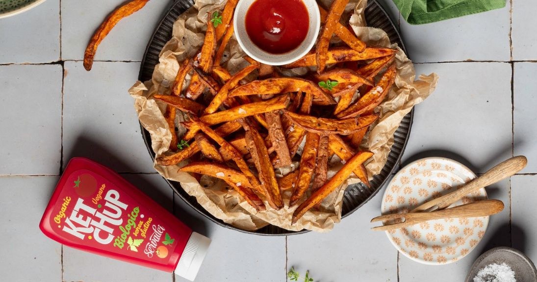  Chips di Patate Dolci co Ketchup