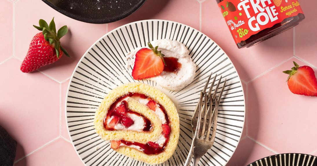 Rotolo panna e Fragole