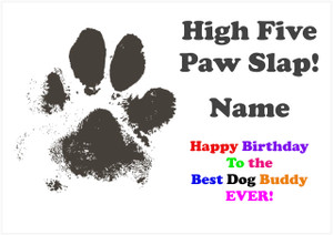 Paw slap Dog Buddy - Personalised