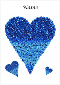Blue Bubble Heart - Personalised